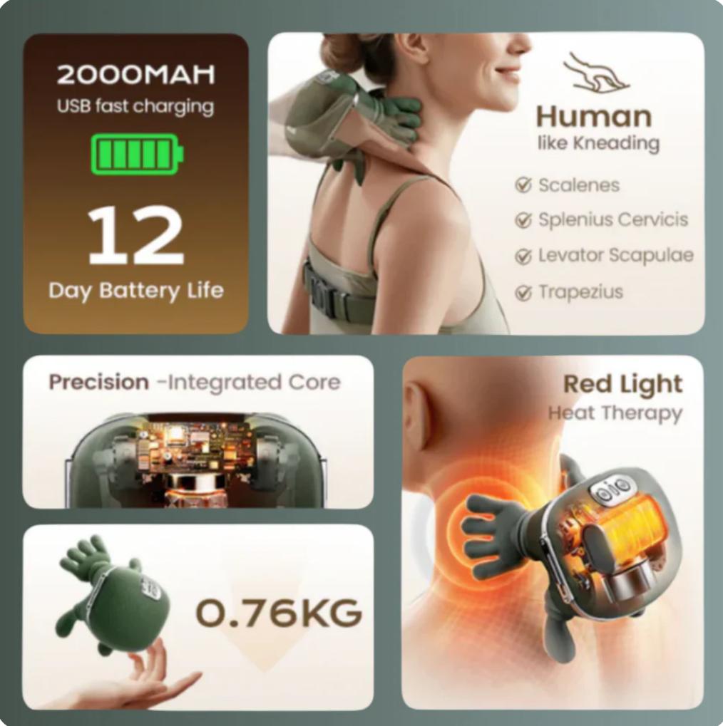 Relaxing massager for the neck and back